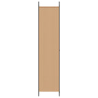 Paravento a 5 Pannelli Beige 250 x 220 cm Tessuto