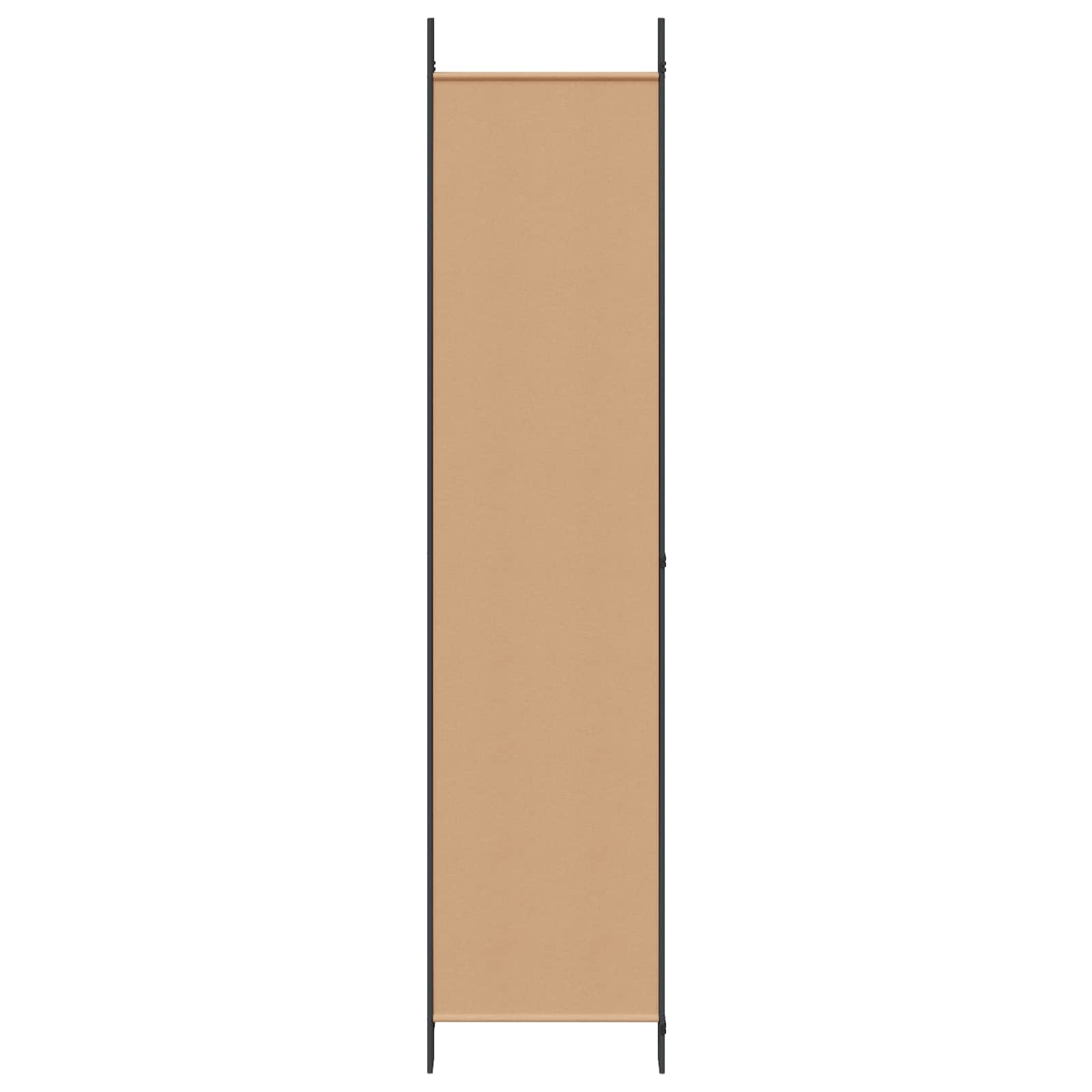 Paravento a 5 Pannelli Beige 250 x 220 cm Tessuto