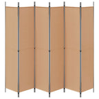 Divisore per Stanza a 6 Pannelli Beige 300 x 220 cm Tessuto