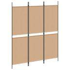 Paravento a 3 pannelli Beige 150 x 180 cm Tessuto