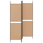 Paravento a 3 pannelli Beige 150 x 180 cm Tessuto