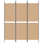 Paravento a 3 pannelli Beige 150 x 180 cm Tessuto
