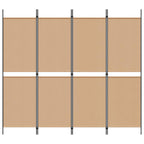 Paravento a 4 pannelli Beige 200 x 180 cm Tessuto