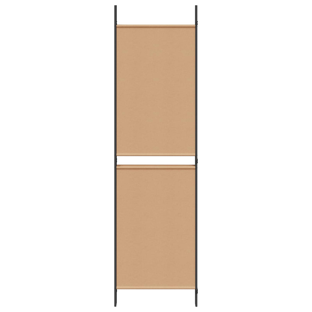 Paravento a 4 pannelli Beige 200 x 180 cm Tessuto