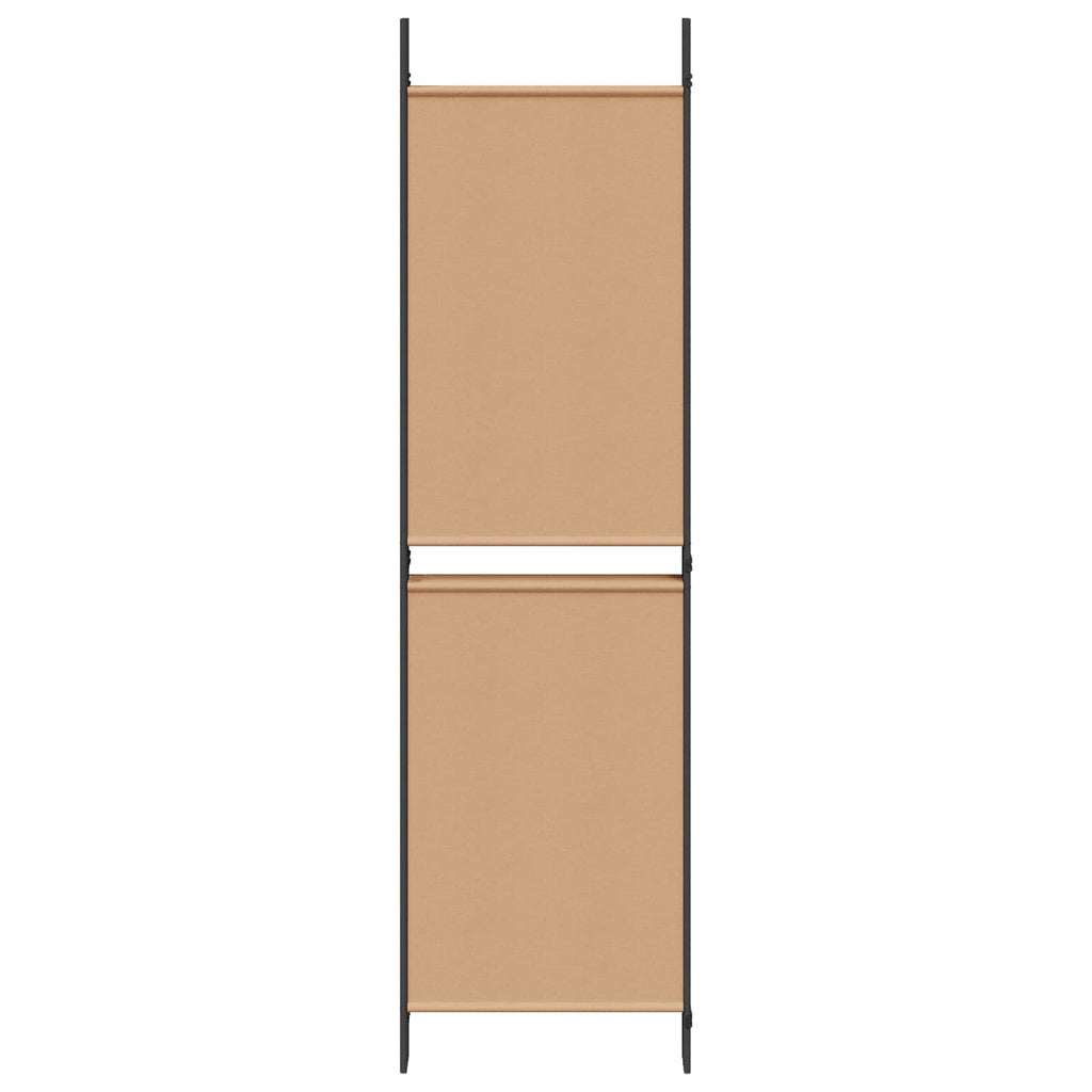 Paravento a 5 Pannelli Beige 250 x 180 cm Tessuto