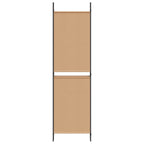 Paravento a 5 Pannelli Beige 250 x 180 cm Tessuto
