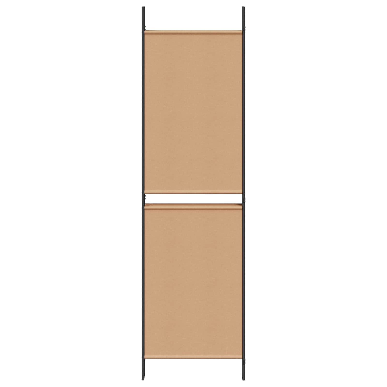 Paravento a 5 Pannelli Beige 250 x 180 cm Tessuto
