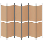 Divisore per Stanza a 6 Pannelli Beige 300 x 180 cm Tessuto