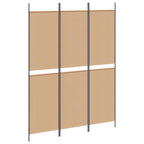 Paravento a 3 pannelli Beige 150 x 200 cm Tessuto