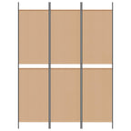 Paravento a 3 pannelli Beige 150 x 200 cm Tessuto