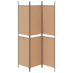 Paravento a 3 pannelli Beige 150 x 200 cm Tessuto