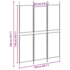 Paravento a 3 pannelli Beige 150 x 200 cm Tessuto
