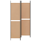 Paravento a 4 Pannelli Beige 200 x 200 cm Tessuto