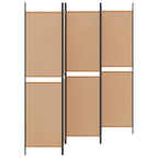 Pannello divisorio a 5 parti Beige 250 x 200 cm Tessuto