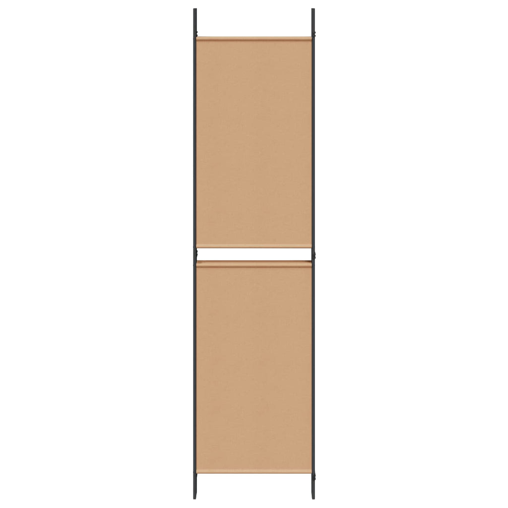 Pannello divisorio a 5 parti Beige 250 x 200 cm Tessuto