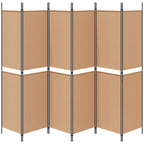 Divisore per Stanza a 6 Pannelli Beige 300 x 200 cm Tessuto