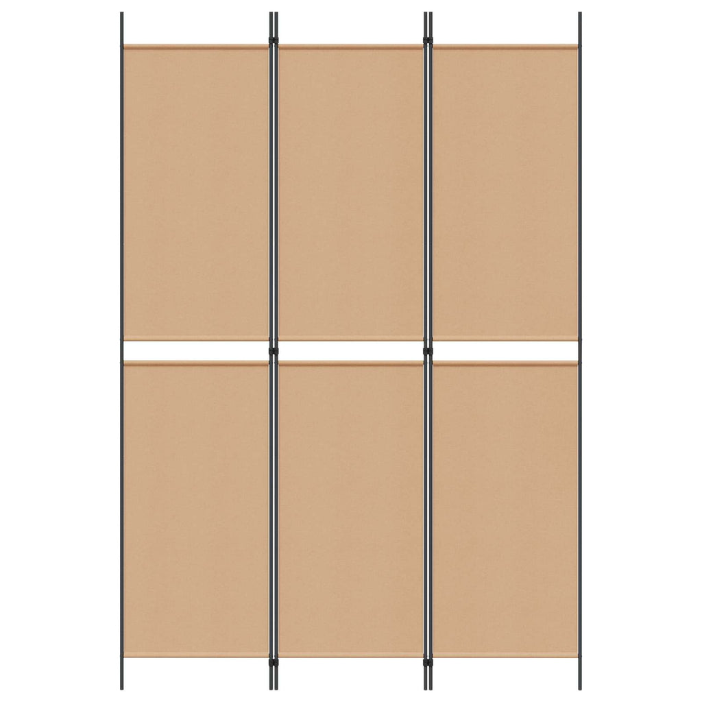 Pannello Divisorio a 3 Pannelli Beige 150 x 220 cm Tessuto