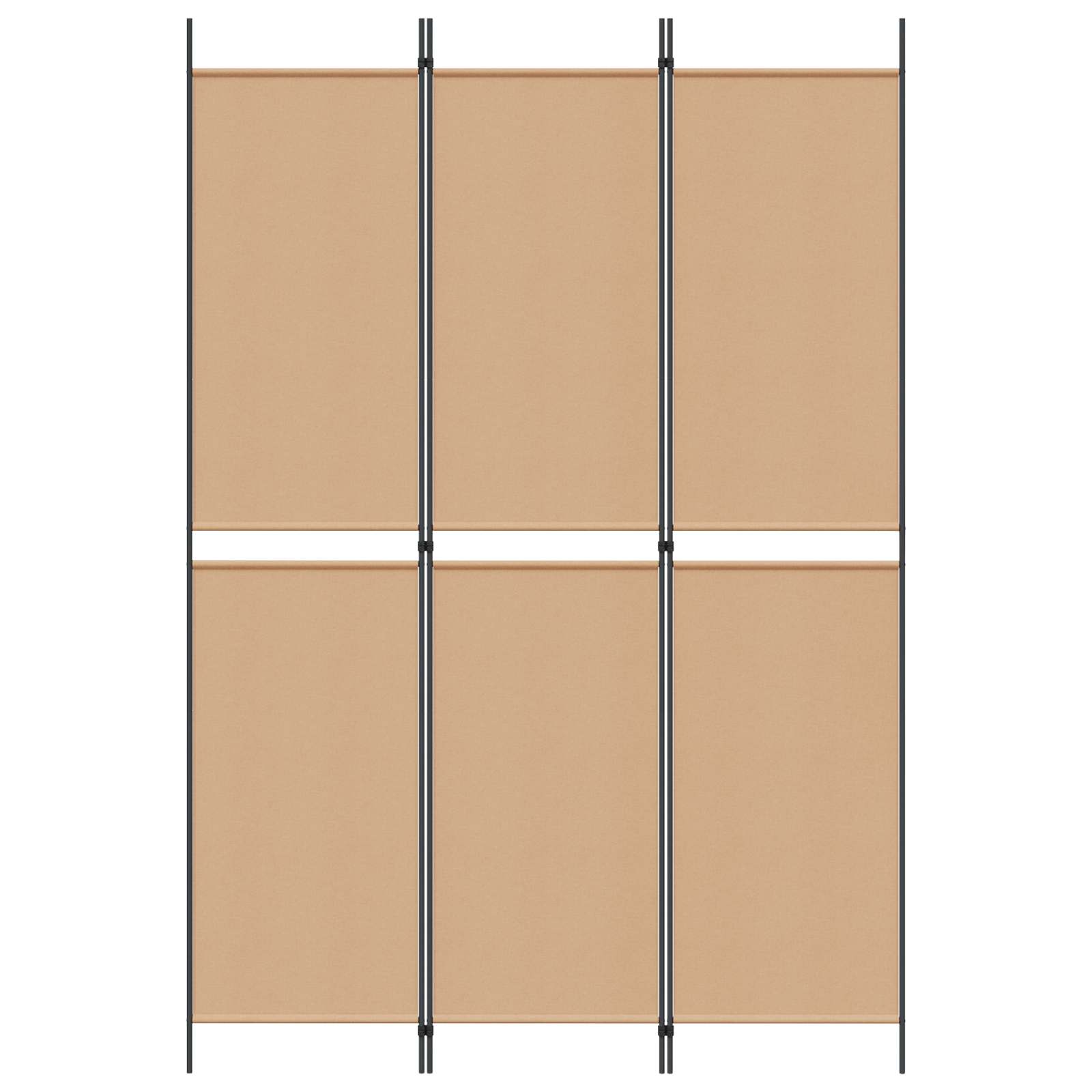 Pannello Divisorio a 3 Pannelli Beige 150 x 220 cm Tessuto