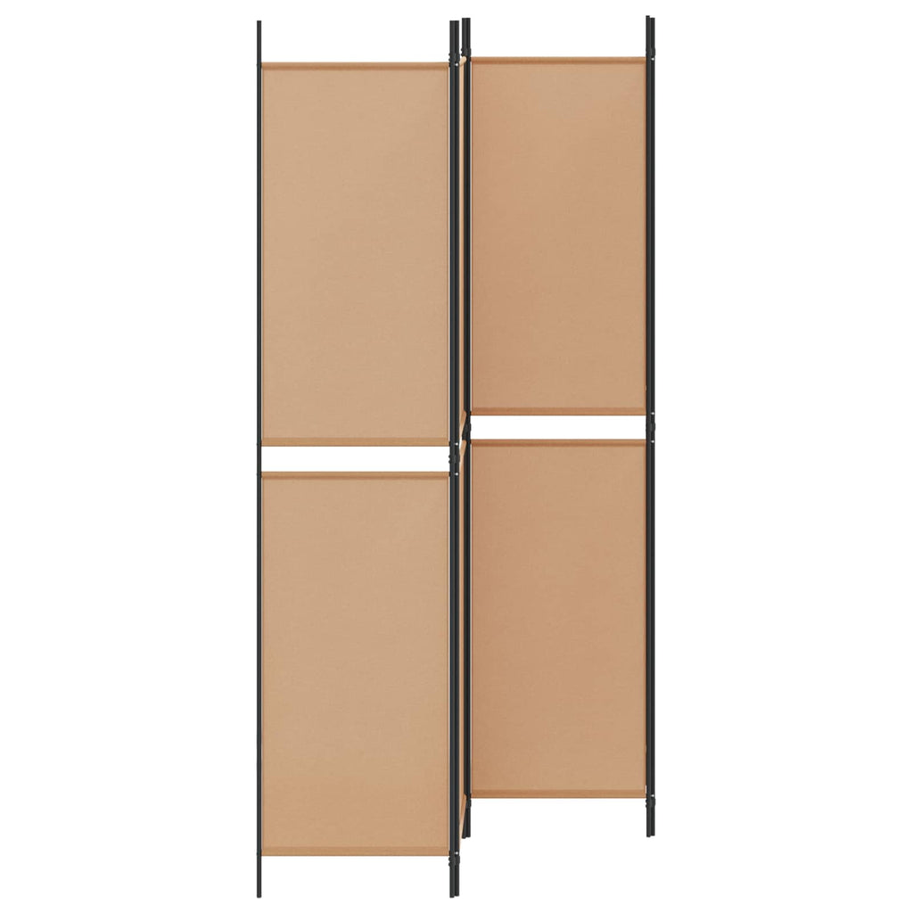 Paravento a 4 pannelli Beige 200 x 220 cm Tessuto
