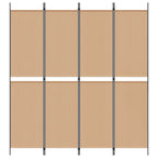 Paravento a 4 pannelli Beige 200 x 220 cm Tessuto