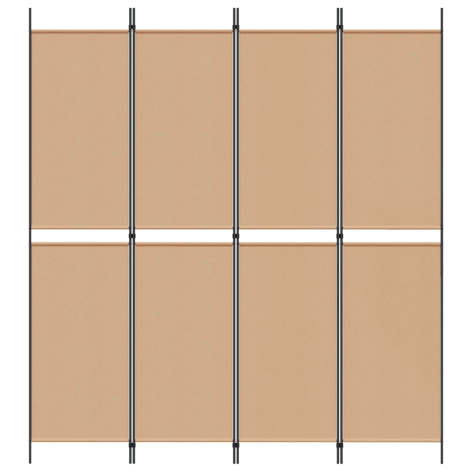 Paravento a 4 pannelli Beige 200 x 220 cm Tessuto