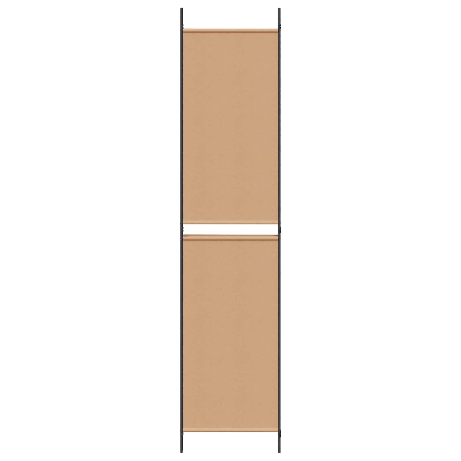 Paravento a 4 pannelli Beige 200 x 220 cm Tessuto