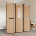 Pannello Separatore a 5 Pannelli Beige 250 x 220 cm Tessuto