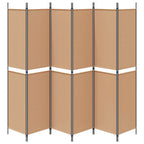 Divisore per Stanza a 6 Pannelli Beige 300 x 220 cm Tessuto