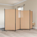 Paravento a 4 Pannelli Beige 346 x 180 cm Tessuto