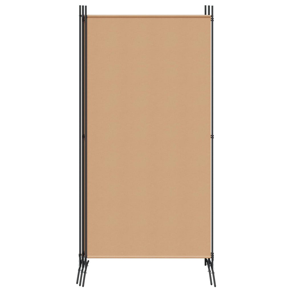 Paravento a 4 Pannelli Beige 346 x 180 cm Tessuto