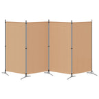 Paravento a 4 Pannelli Beige 346 x 180 cm Tessuto