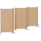 Divisore per Stanza a 6 Pannelli Beige 520 x 180 cm Tessuto