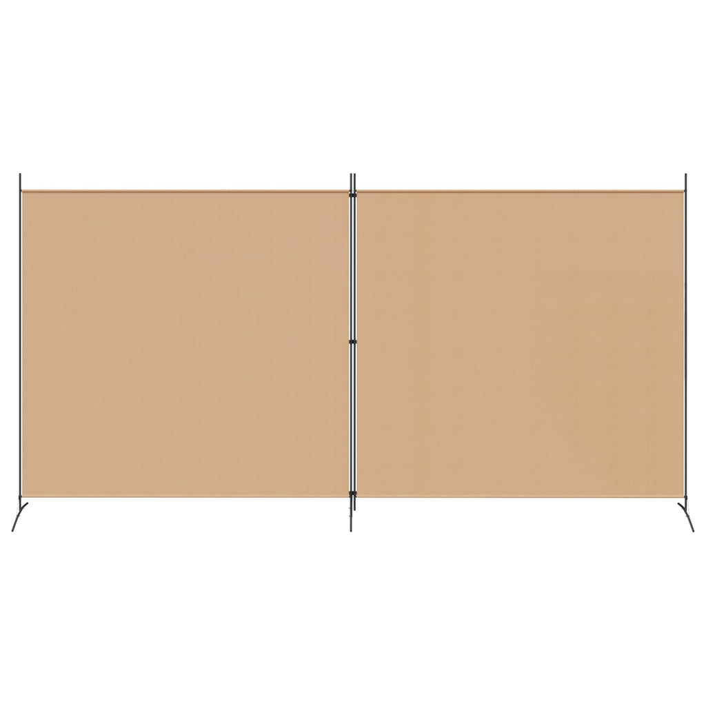 Divider Stanza a 2 Pannelli Beige 348 x 180 cm Tessuto