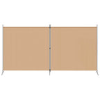 Divider Stanza a 2 Pannelli Beige 348 x 180 cm Tessuto
