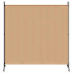 Paravento a 4 Pannelli Beige 525 x 180 cm Tessuto