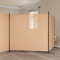 Paravento a 4 Pannelli Beige 698 x 180 cm Tessuto