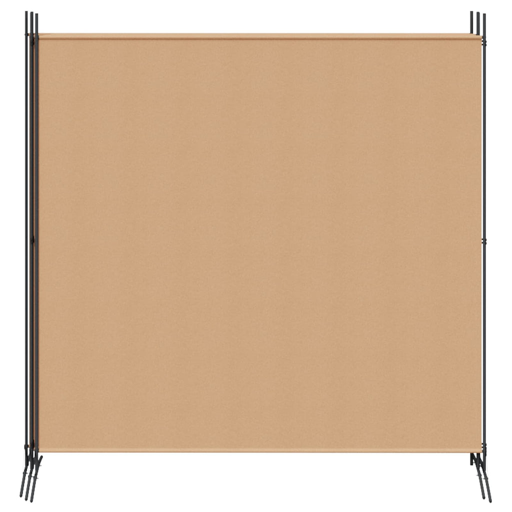 Paravento a 4 Pannelli Beige 698 x 180 cm Tessuto
