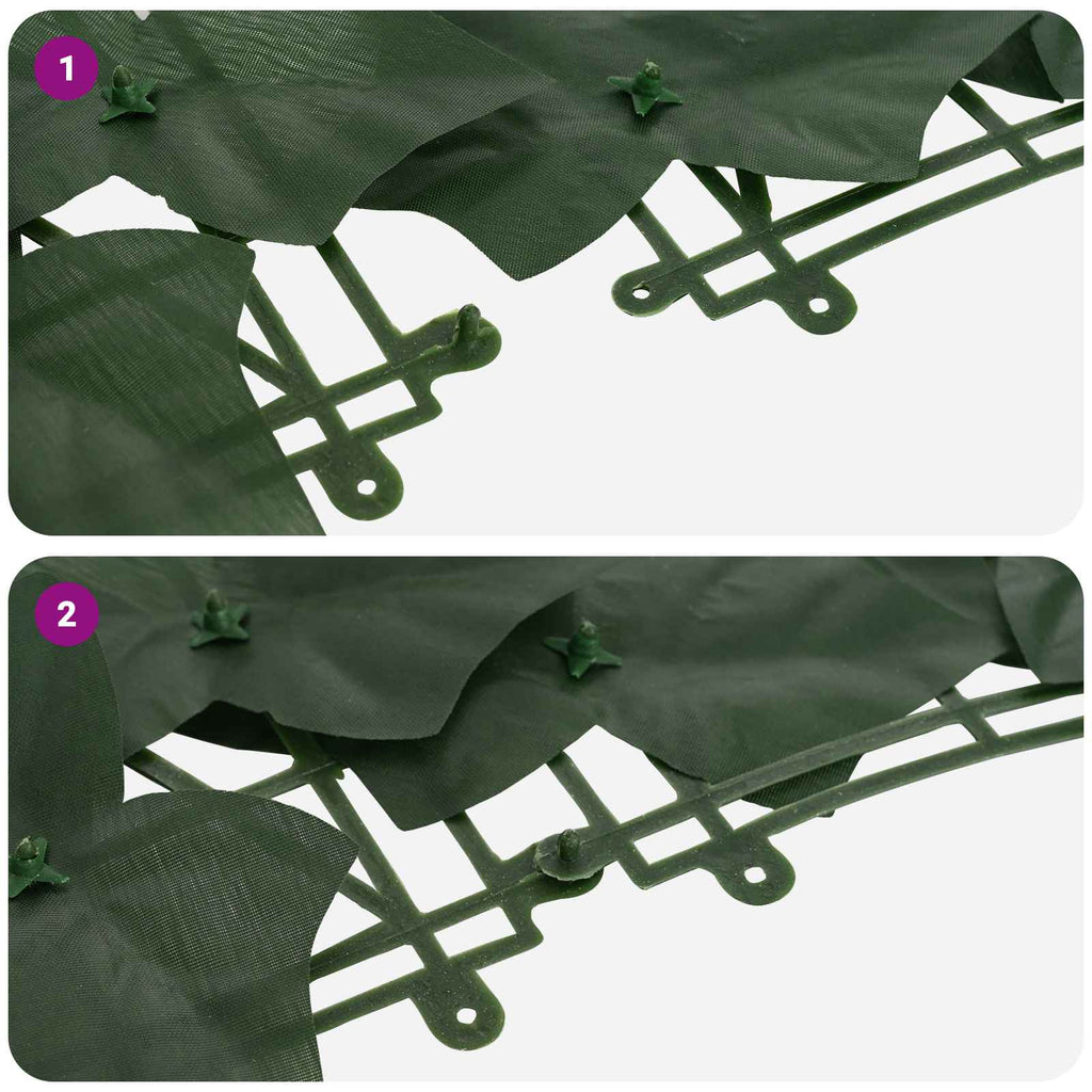 Schermo per balcone con foglie Verde Scuro 200 x 100 cm
