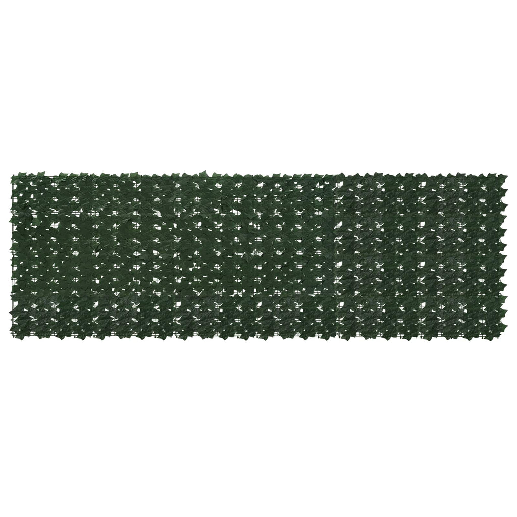 Schermo per balcone con foglie Verde Scuro 300 x 100 cm