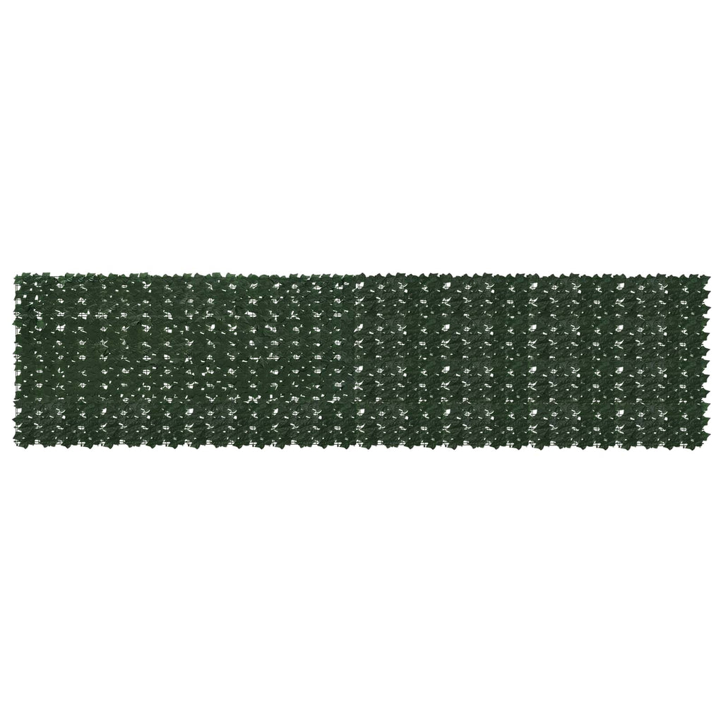 Schermo per balcone con foglie Verde Scuro 400 x 100 cm
