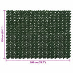 Schermo per balcone con foglie Verde Scuro 200 x 150 cm