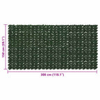 Schermo per balcone con foglie Verde Scuro 300 x 150 cm
