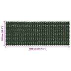 Schermo per balcone con foglie Verde Scuro 400 x 150 cm