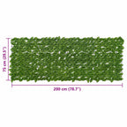 Schermo per balcone con foglie Verde e Giallo 200 x 75 cm