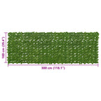Schermo per balcone con foglie Verde e Giallo 300 x 100 cm