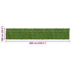 Schermo per balcone con foglie Verde e Giallo 600 x 100 cm