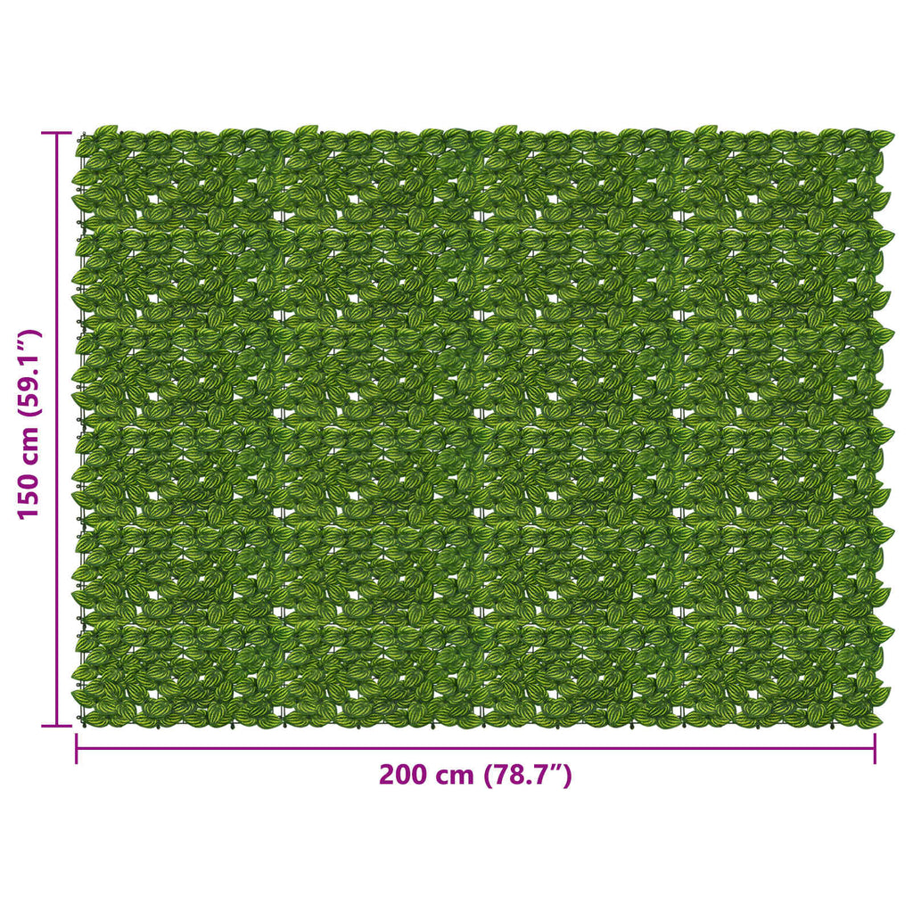 Schermo per balcone con foglie Verde e Giallo 200 x 150 cm