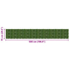 Schermo per balcone con foglie Verde 500 x 75 cm