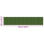 Schermo per balcone con foglie Verde 500 x 100 cm