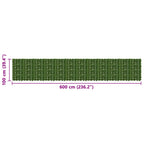Schermo per balcone con foglie Verde 600 x 100 cm
